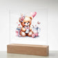 1st Birthday Teddy Bear Sign Night Light-[Heartfelt Family Gift]