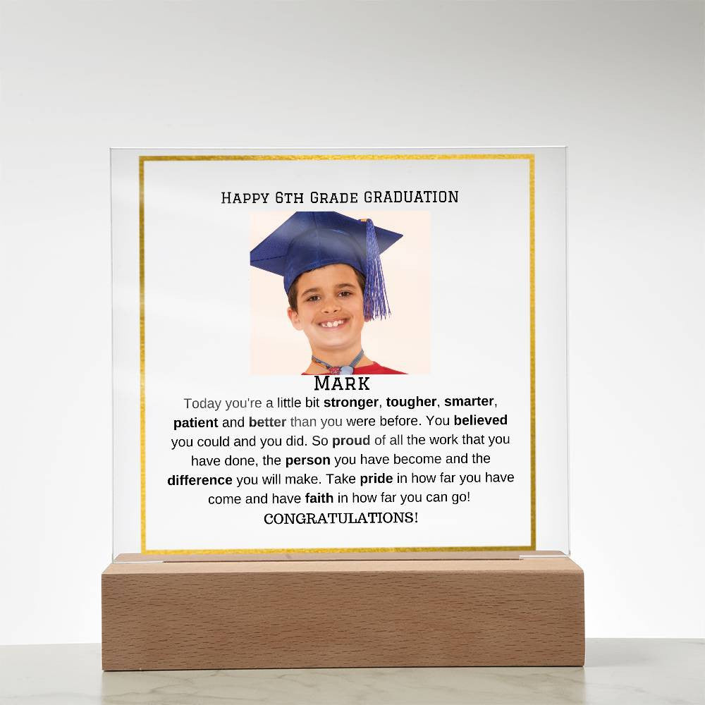 6th grade graduation card Personalized Photo Plaque