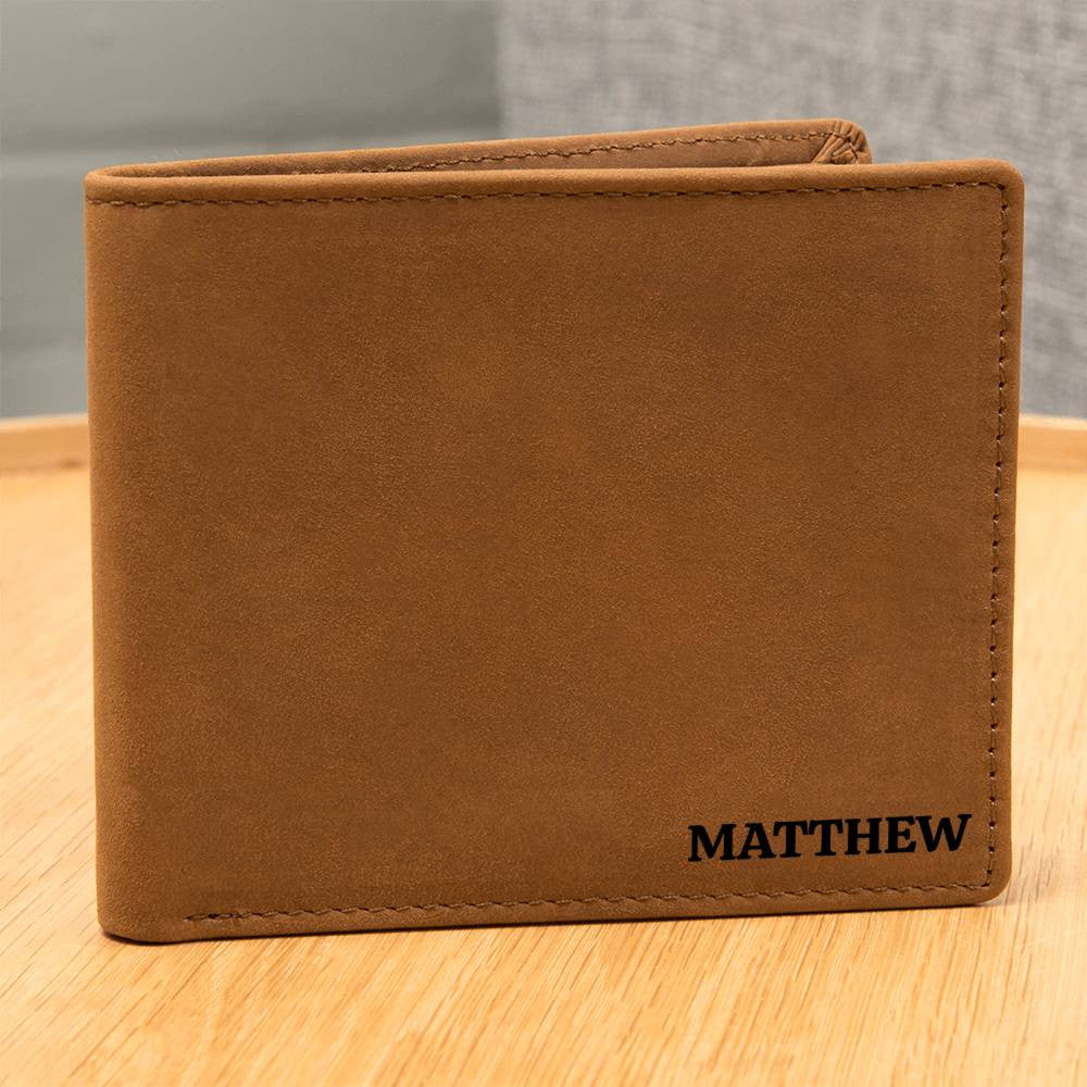 Personalized Men's Leather Wallet-[Heartfelt Family Gift]