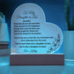 Daughter in Law Acrylic Heart Plaque-[Heartfelt Family Gift]