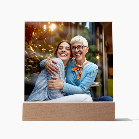 LED Acrylic Picture Frame, Custom Photo Gift, Acrylic Photo Block, Christmas Gifts, Gift for Her, Custom Picture Frames, Mom Gifts-[Heartfelt Family Gift]