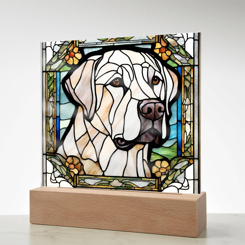 German Shepherd Faux Stained Glass Dog Nightlight - Perfect Gift for Dog Lovers  Bulldog Pug Golden Retriever - Room Decor-[Heartfelt Family Gift]
