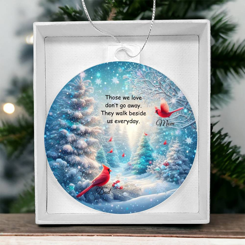 Classic Cardinal Memorial Ornament - In Loving Memory Remembrance Gift with Personalized Name - Thoughtful Christmas Decoration-[Heartfelt Family Gift]