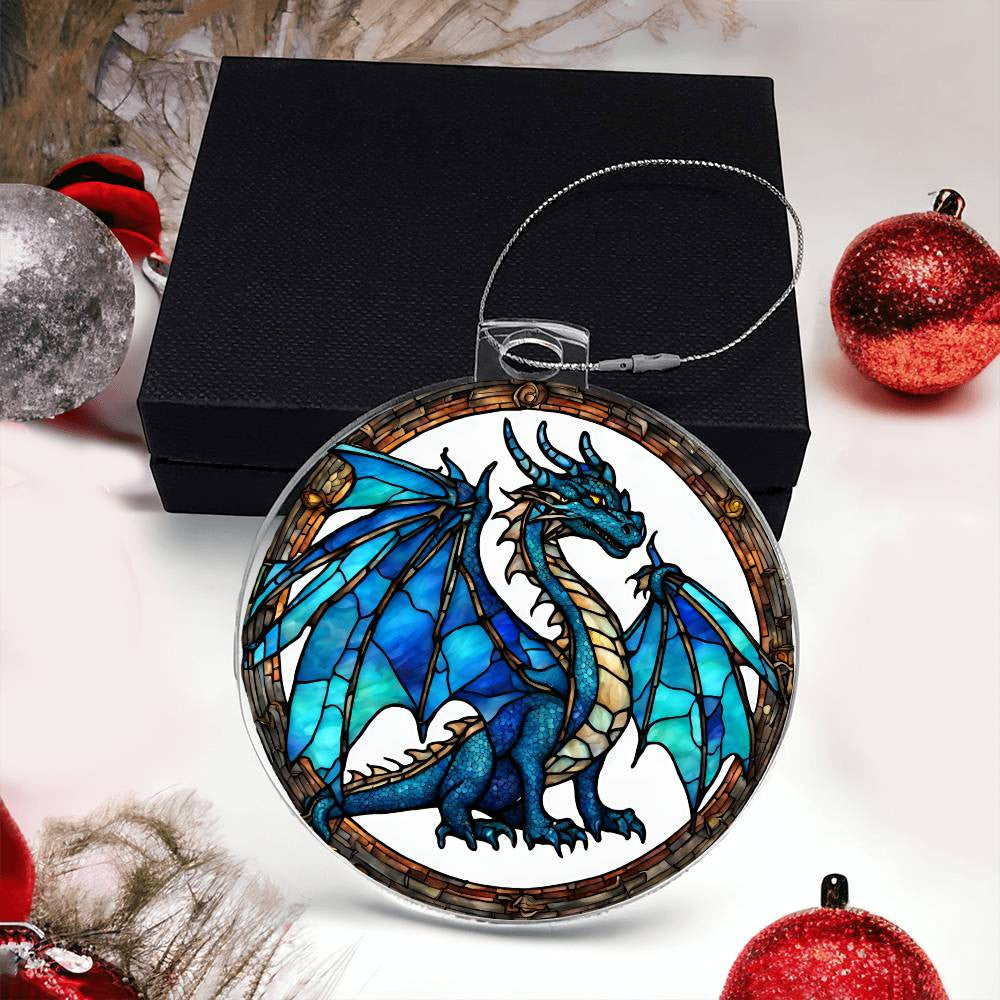 Blue Dragon Acrylic Ornament-[Heartfelt Family Gift]