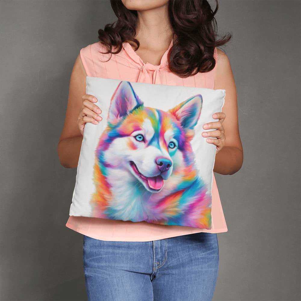 Pastel Husky Dog Classic Pillow in 5 Sizes-[Heartfelt Family Gift]