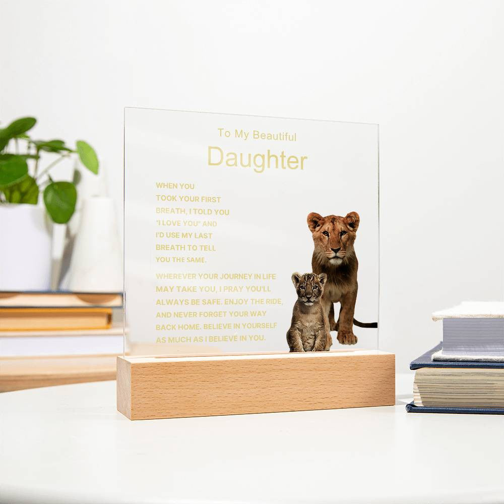 To My Daughter Plaque-[Heartfelt Family Gift]