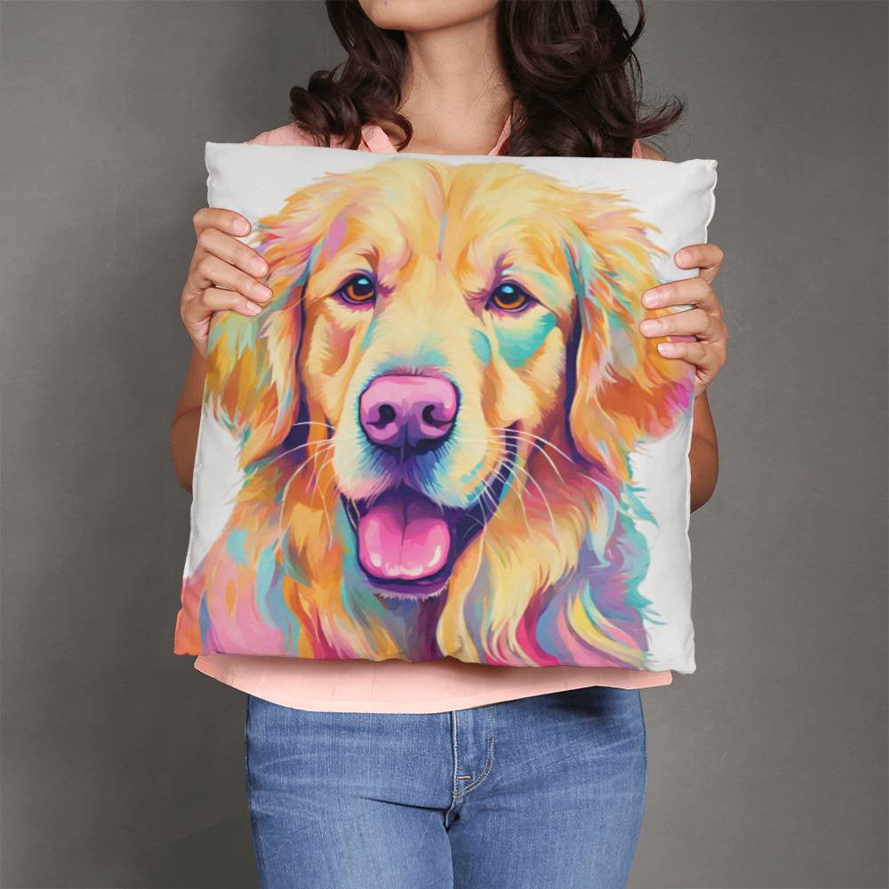 Golden Retriever Throw Pillow in 5 Sizes-[Heartfelt Family Gift]