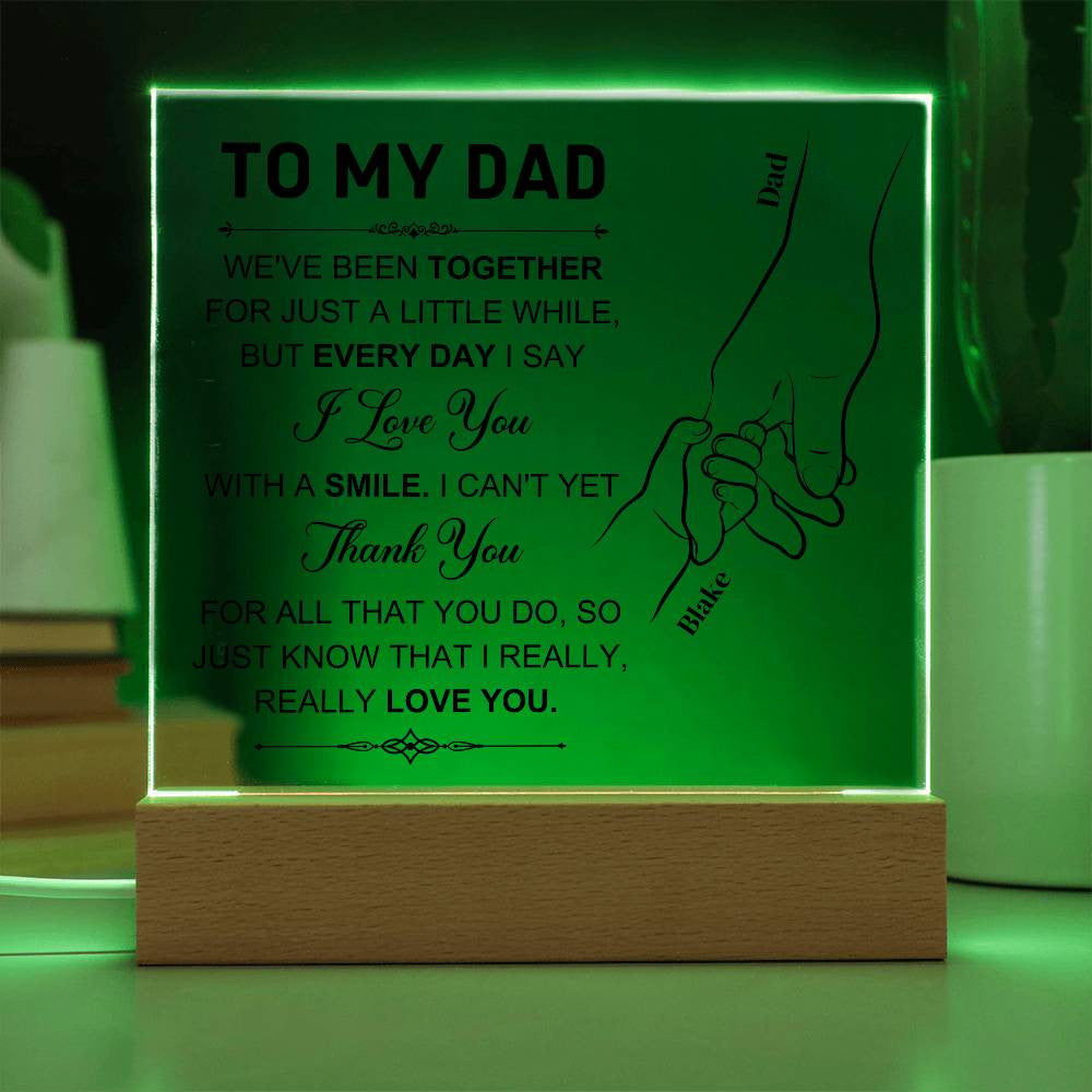 Personalized Father Son Acrylic Plaque-[Heartfelt Family Gift]