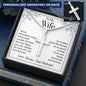 To My Wife - times have been crazy - Engraved Stainless Steel Cross-[Heartfelt Family Gift]