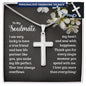 Soulmate Personalized Stainless Steel Cross-[Heartfelt Family Gift]