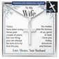 To My Wife - times have been crazy - Engraved Stainless Steel Cross-[Heartfelt Family Gift]