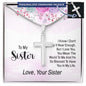 To My Sister -  I Don't Say It Near Enough - Engraved Stainless Steel Cross-[Heartfelt Family Gift]