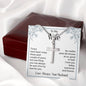To My Wife - times have been crazy - Engraved Stainless Steel Cross-[Heartfelt Family Gift]