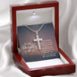 To My Daughter- Smile - Engraved Stainless Steel Cross-[Heartfelt Family Gift]