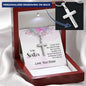 To My Sister -  I Don't Say It Near Enough - Engraved Stainless Steel Cross-[Heartfelt Family Gift]