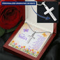 Sister - Distance Never Separates Two Hearts - Engraved Cross Necklace-[Heartfelt Family Gift]