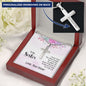To My Sister -  I Don't Say It Near Enough - Engraved Stainless Steel Cross-[Heartfelt Family Gift]