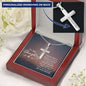 To My Daughter- Smile - Engraved Stainless Steel Cross-[Heartfelt Family Gift]