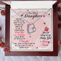 To my Daughter-01 Daughter Forever Love Heart Necklace-[Heartfelt Family Gift]