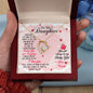 To my Daughter-01 Daughter Forever Love Heart Necklace-[Heartfelt Family Gift]