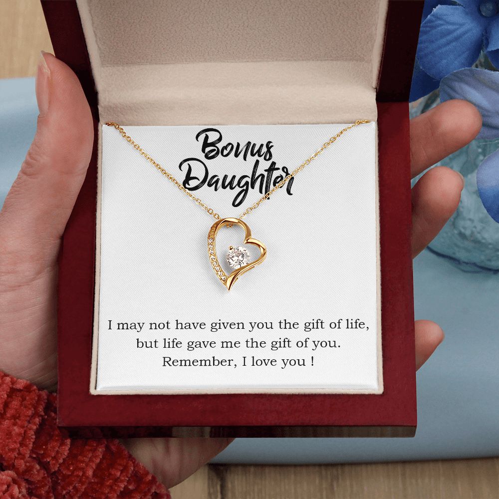 Stepdaughter Forever Love Heart Necklace-[Heartfelt Family Gift]