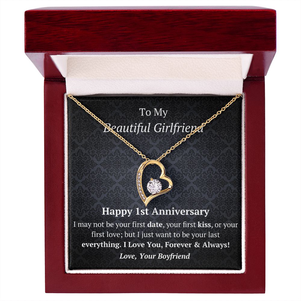 Girlfriend - 1st Anniversary - Heart Necklace-[Heartfelt Family Gift]