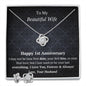 Wife 1st Anniversary Love Knot Necklace Earring Set-[Heartfelt Family Gift]