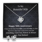 Wife 30th Wedding Anniversary Love Knot Necklace Earring Set-[Heartfelt Family Gift]