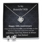 Wife - 10th Wedding Anniversary Love Knot Necklace Earring Set-[Heartfelt Family Gift]