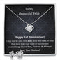 Wife 1st Anniversary Love Knot Necklace Earring Set-[Heartfelt Family Gift]