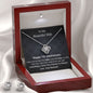 Wife 7th Wedding Anniversary Love Knot Necklace Earring Set-[Heartfelt Family Gift]