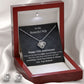 Wife 13th Wedding Anniversary Love Knot Necklace Earring Set-[Heartfelt Family Gift]