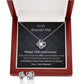 Wife 13th Wedding Anniversary Love Knot Necklace Earring Set-[Heartfelt Family Gift]