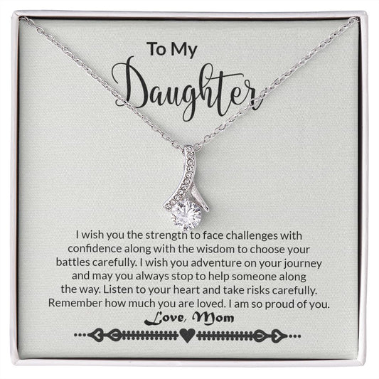 To My Daughter - Strength - Alluring Beauty Necklace-[Heartfelt Family Gift]