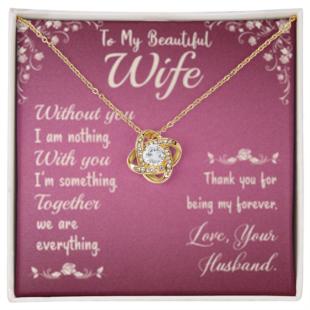 Knot Necklace for Wife Without You Personalized Gift of Love and Appreciation-[Heartfelt Family Gift]