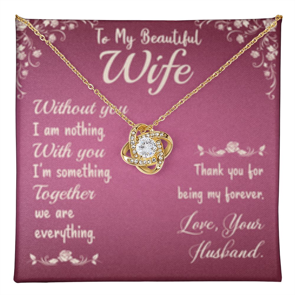 Knot Necklace for Wife Without You Personalized Gift of Love and Appreciation-[Heartfelt Family Gift]