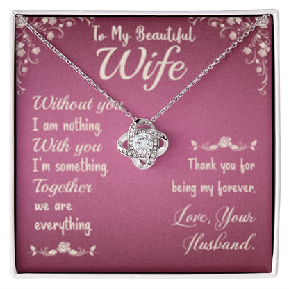 Knot Necklace for Wife Without You Personalized Gift of Love and Appreciation-[Heartfelt Family Gift]