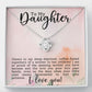 To My Superhero Daughter Love Knot Necklace-[Heartfelt Family Gift]