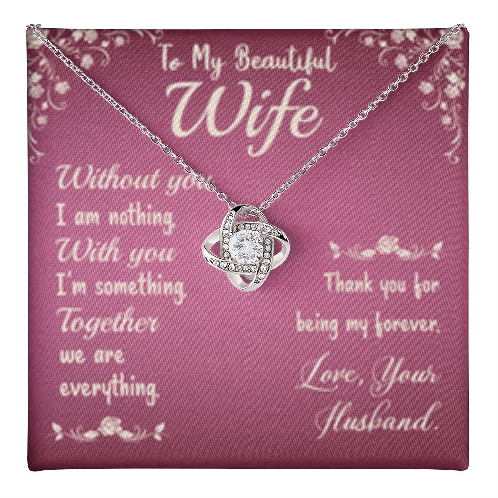 Knot Necklace for Wife Without You Personalized Gift of Love and Appreciation-[Heartfelt Family Gift]