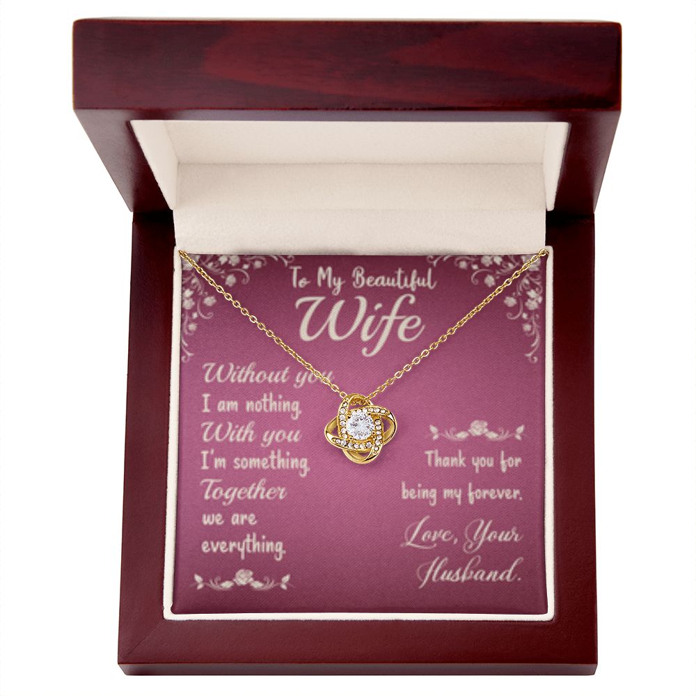 Knot Necklace for Wife Without You Personalized Gift of Love and Appreciation-[Heartfelt Family Gift]