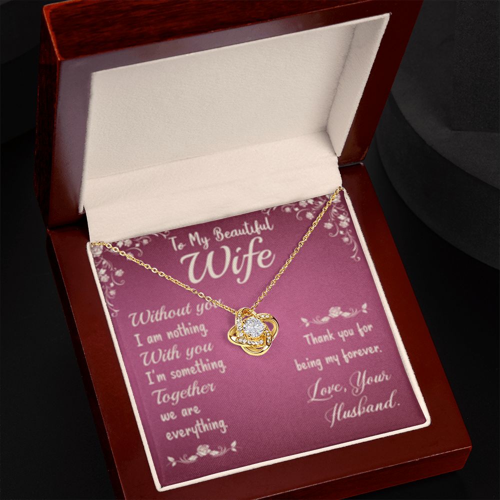 Knot Necklace for Wife Without You Personalized Gift of Love and Appreciation-[Heartfelt Family Gift]