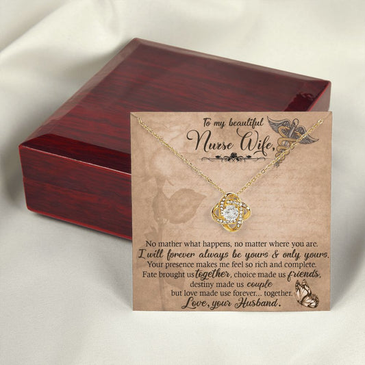 Nurse Wife - Always Yours - Love Knot Necklace-[Heartfelt Family Gift]