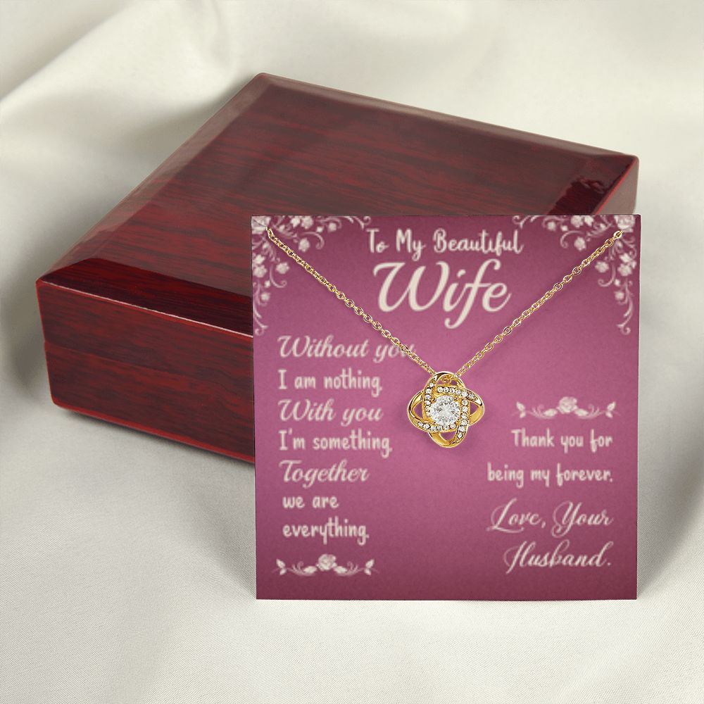 Knot Necklace for Wife Without You Personalized Gift of Love and Appreciation-[Heartfelt Family Gift]