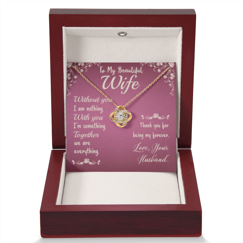 Knot Necklace for Wife Without You Personalized Gift of Love and Appreciation-[Heartfelt Family Gift]