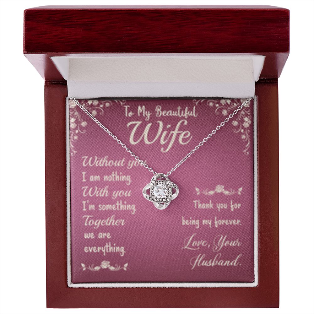 Knot Necklace for Wife Without You Personalized Gift of Love and Appreciation-[Heartfelt Family Gift]