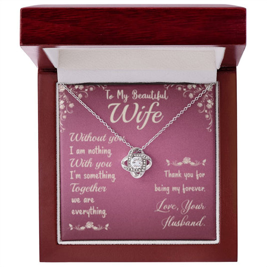 Knot Necklace for Wife Without You Personalized Gift of Love and Appreciation-[Heartfelt Family Gift]