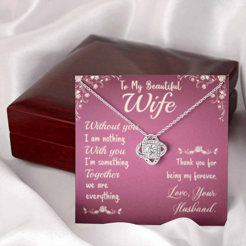 Knot Necklace for Wife Without You Personalized Gift of Love and Appreciation-[Heartfelt Family Gift]
