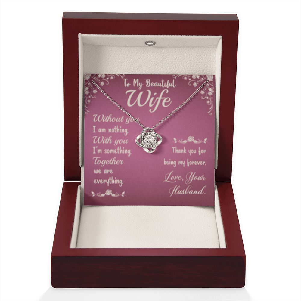 Knot Necklace for Wife Without You Personalized Gift of Love and Appreciation-[Heartfelt Family Gift]