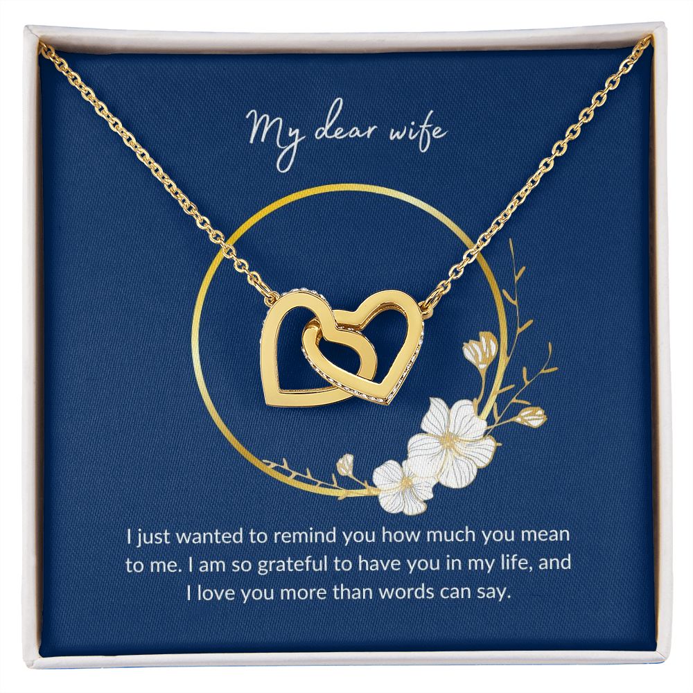 Interlocking Hearts Necklace - Express Your Love for Your Wife - Perfect Gift-[Heartfelt Family Gift]