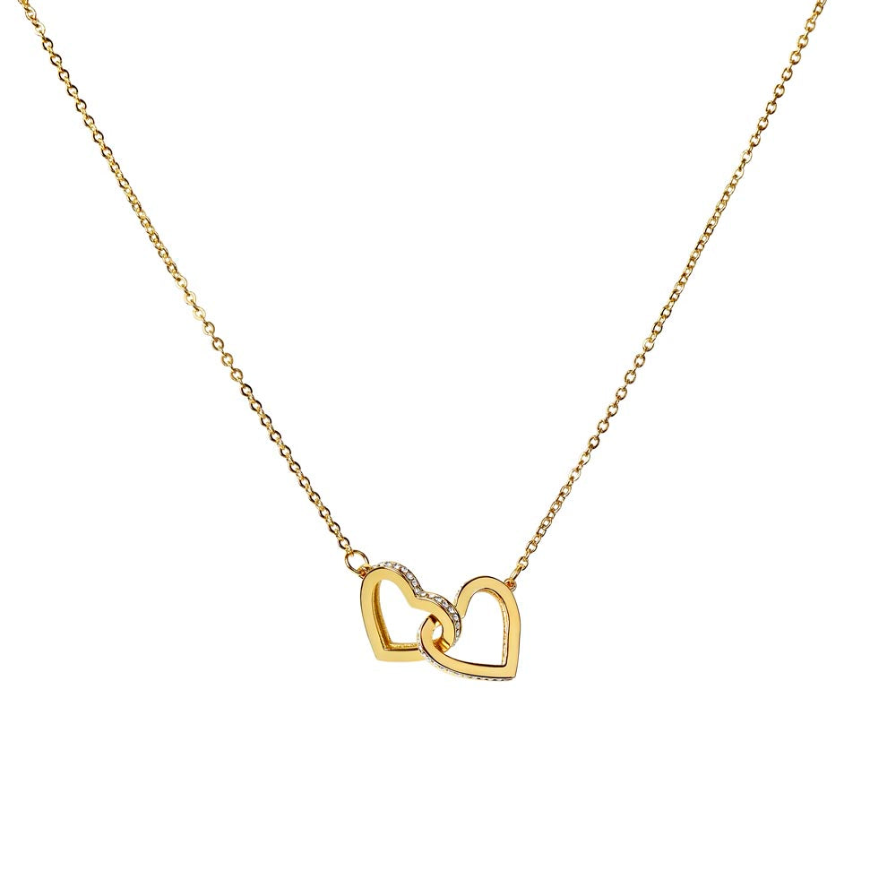 To Our Lovely Granddaughter - Interlocking Hearts Necklace-[Heartfelt Family Gift]